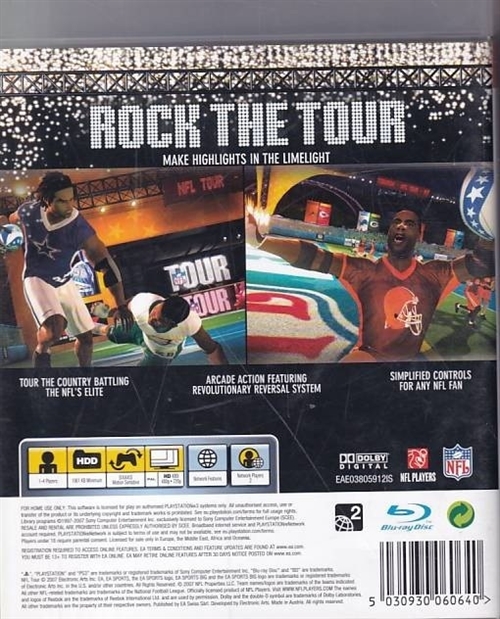 NFL Tour - PS3 (B Grade) (Genbrug)